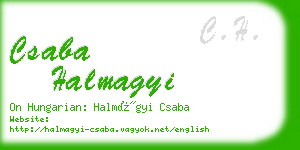 csaba halmagyi business card